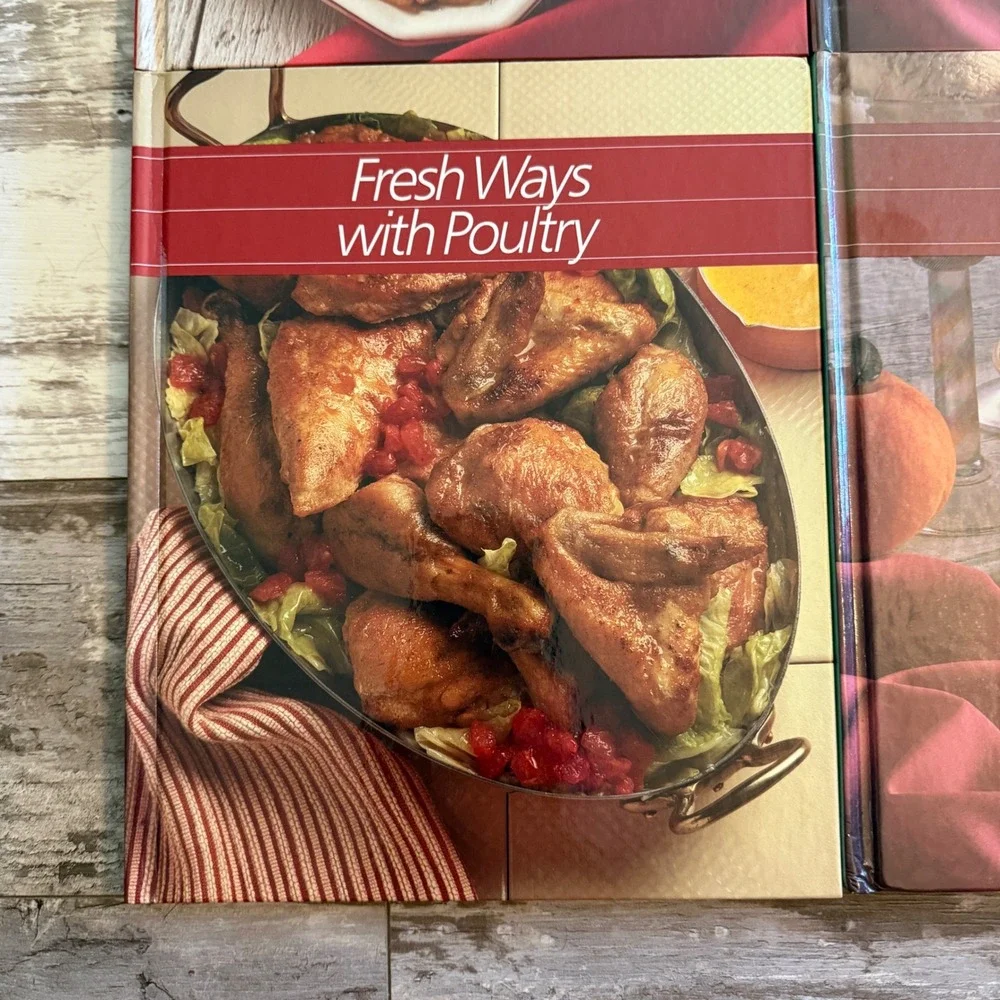 Time-Life Books Fresh Ways Cookbook Set Vegetables Poultry Desserts‎ 4 Volumes